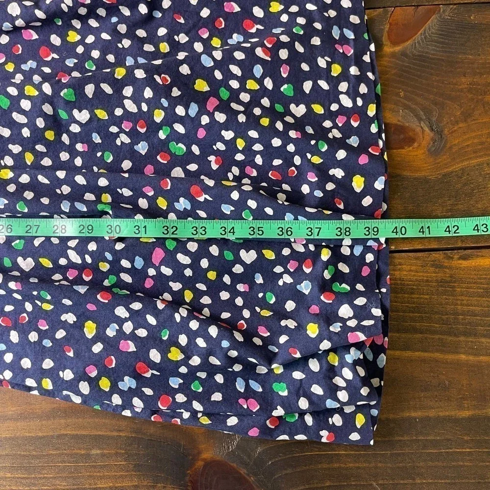 J. Crew Sundress Ratti Happy Cat Print Confetti Navy Blue Midi Dress Women's 00